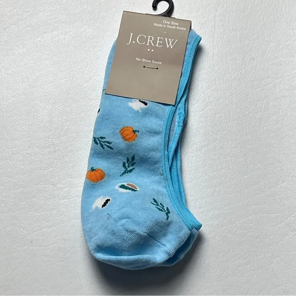 J.Crew Women's No Show Ankle Pumpkin Spice  Theme Socks Sz OS